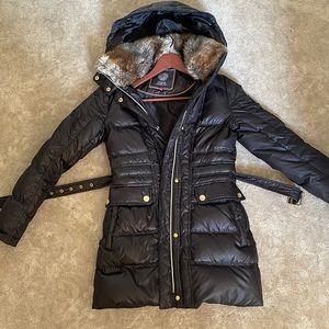 Vince Camuto women XS dark brown down puffer jacket